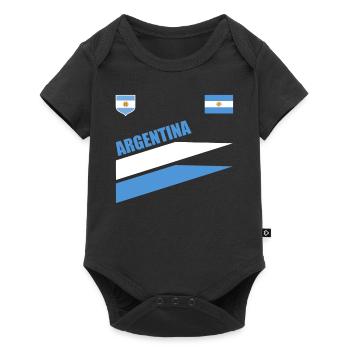 Argentine Cadeau Argentine Drapeau argentin - Body à manches courtes Premium Bébé - noir - Devant