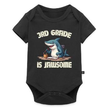 3rd Grade is Jawsome 300 - Baby Premium short-sleeve bodysuit - black - Front