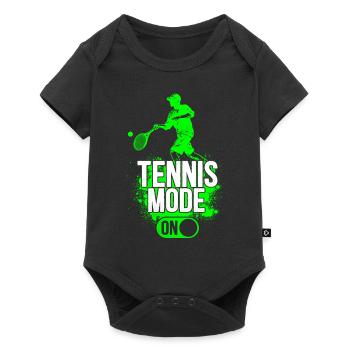 Drôle de joueur de tennis Raquette Tennis - Body à manches courtes Premium Bébé - noir - Devant