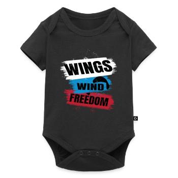 Ailes Wind Freedom – Parapente Design - Body à manches courtes Premium Bébé - noir - Devant