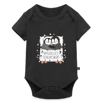 Chemise de nuit officielle Sweet Penguin Couple - Body à manches courtes Premium Bébé - noir - Devant