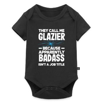 Glaser Geschenk - Baby Premium Kurzarmbody - Schwarz - Vorne