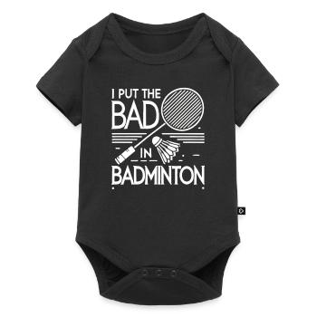 Das Bad in Badminton - Baby Premium Kurzarmbody - Schwarz - Vorne