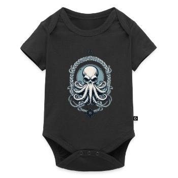 Octopus Sea Monster Maritime Vintage Style - Baby Premium short-sleeve bodysuit - black - Front