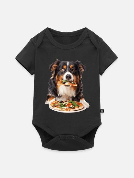 Australischer Schäferhund - Baby Premium Kurzarmbody - Schwarz