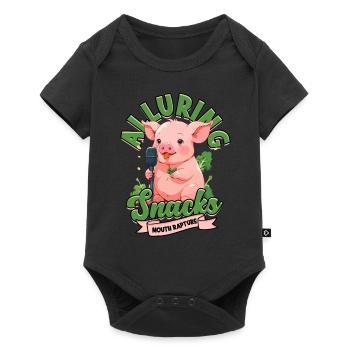 ASMR Whisper Alluring Snacks Mouth Rapture - Baby Premium short-sleeve bodysuit - black - Front