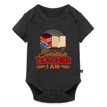 Substitute Teacher Here I Am - Baby Premium short-sleeve bodysuit - black - Front