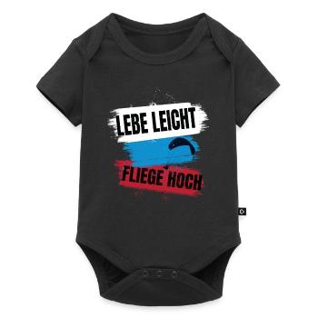 Live light, fly high - Baby Premium short-sleeve bodysuit - black - Front