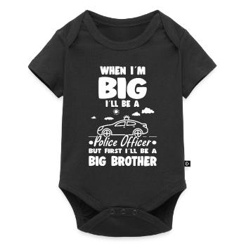 When I'm Big I'll Be an Police Officer Big Brother - Baby Premium short-sleeve bodysuit - black - Front