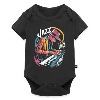 Jazz Vibes Only Musician Piano Art - Baby Premium short-sleeve bodysuit - black - Front