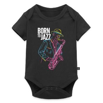 Born for Jazz & Saxophone Melodies - Baby Premium short-sleeve bodysuit - black - Front