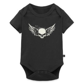 Skull with wings for bikers – Classic - Baby Premium short-sleeve bodysuit - black - Front