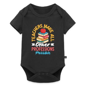 Funny Teacher Teacher Gift - Baby Premium short-sleeve bodysuit - black - Front