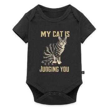 Mon chat vous juge - Body à manches courtes Premium Bébé - noir - Devant