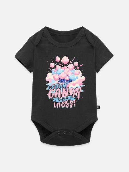 Zuckerwatte - Baby Premium Kurzarmbody - Schwarz