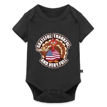Funny Thanksgiving Turkey - Baby Premium short-sleeve bodysuit - black - Front