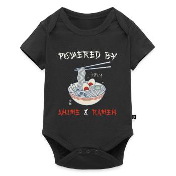 Powered By Anime & Ramen Love Japan Noodles - Baby Premium short-sleeve bodysuit - black - Front