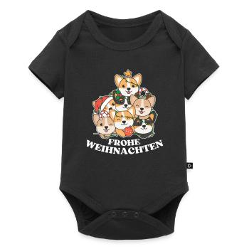 Merry Christmas Corgi Christmas Eve Corgi - Baby Premium short-sleeve bodysuit - black - Front