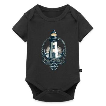Lighthouse Hobby Fisherman Seafarer Sea Lover - Baby Premium short-sleeve bodysuit - black - Front
