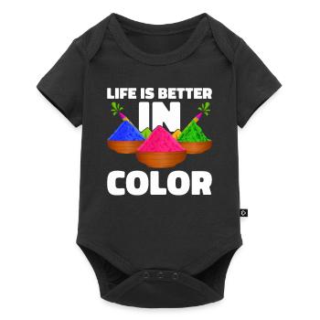 Holi India Holi Festival Happy Holi Fest - Baby Premium short-sleeve bodysuit - black - Front