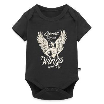Déployez vos ailes et volez Angel Angelwings Woman - Body à manches courtes Premium Bébé - noir - Devant