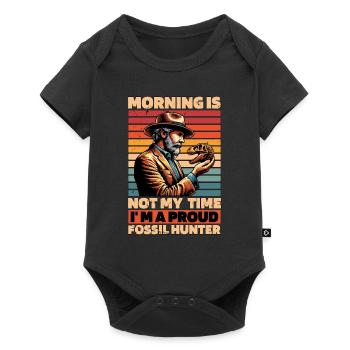 Chasseur de fossiles Le matin n’est pas mon temps Archéologie - Body à manches courtes Premium Bébé - noir - Devant