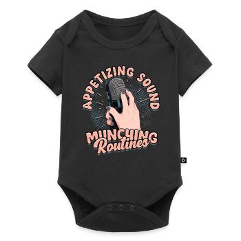 ASMR Flüstern Appetizing Sound Munching Routines - Baby Premium Kurzarmbody - Schwarz - Vorne