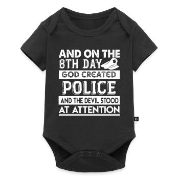 Police God Created Police - Baby Premium short-sleeve bodysuit - black - Front