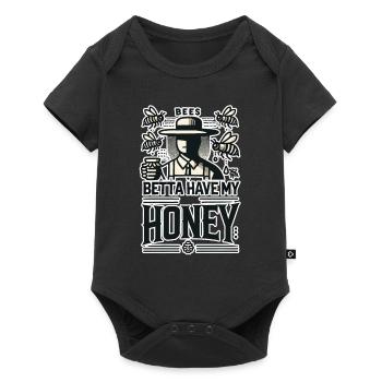 Bienen sollten meinen Honig haben - Baby Premium Kurzarmbody - Schwarz - Vorne