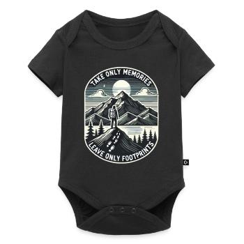 Nimm nur Erinnerungen mit, hinterlasse nur Fußabdr - Baby Premium Kurzarmbody - Schwarz - Vorne