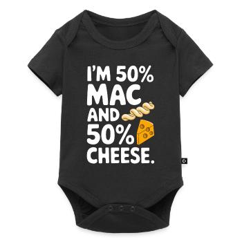 Ich Bin 50% Mac Und 50% Käse Lustig - Baby Premium Kurzarmbody - Schwarz - Vorne