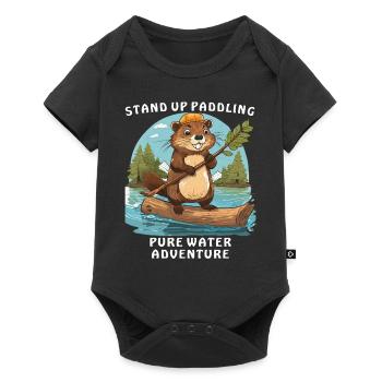 STAND UP PADDLING PURE WATER ADVENTURE - Baby Premium short-sleeve bodysuit - black - Front