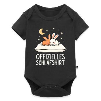Official Sleeping Shirt Rabbit Pair - Baby Premium short-sleeve bodysuit - black - Front