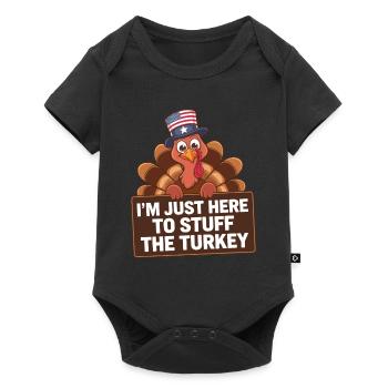 Funny Thanksgiving Turkey - Baby Premium short-sleeve bodysuit - black - Front