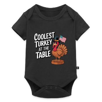 Funny Thanksgiving Turkey - Baby Premium short-sleeve bodysuit - black - Front