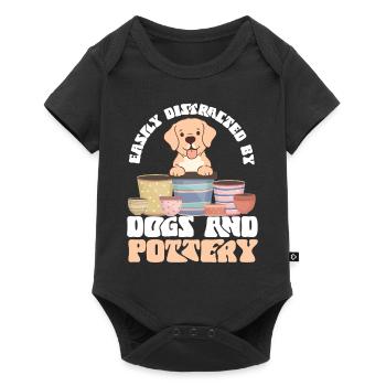 poterie céramique artiste chien facilement - Body à manches courtes Premium Bébé - noir - Devant