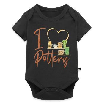 Pottery Ceramics Artist Heart I - Baby Premium short-sleeve bodysuit - black - Front