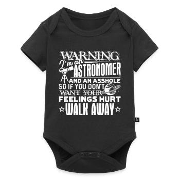 Warning I am An Astronomer - Baby Premium short-sleeve bodysuit - black - Front