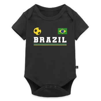 Brésil Brésil Maillot brésilien Rio de Janeiro - Body à manches courtes Premium Bébé - noir - Devant