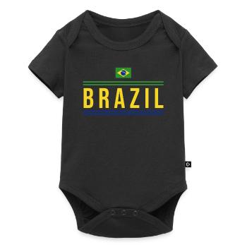 Brésil Brésil Maillot brésilien Rio de Janeiro - Body à manches courtes Premium Bébé - noir - Devant