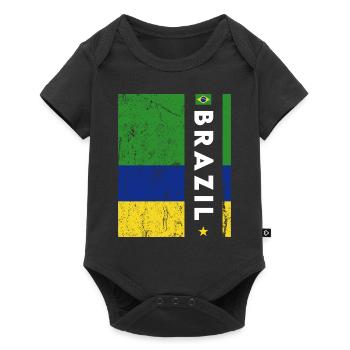 Brésil Brésil Maillot brésilien Rio de Janeiro - Body à manches courtes Premium Bébé - noir - Devant
