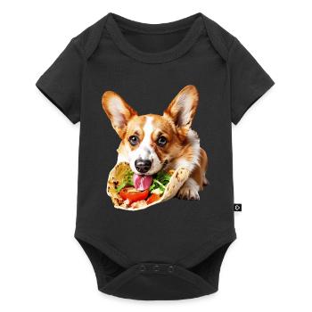 Pembroke Welsh Corgi - Baby Premium short-sleeve bodysuit - black - Front