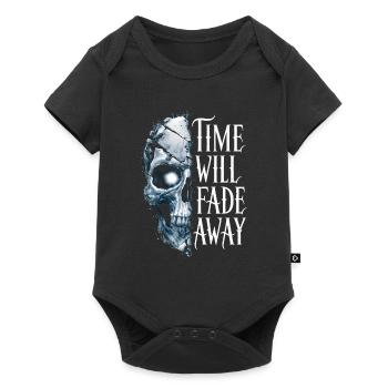 Skull time will fade away - Baby Premium short-sleeve bodysuit - black - Front