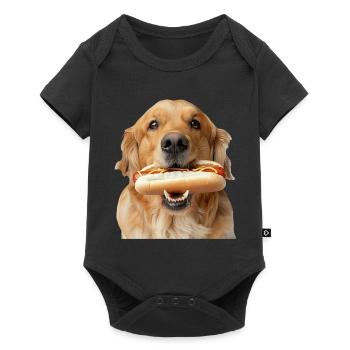Golden retriever - Body à manches courtes Premium Bébé - noir - Devant