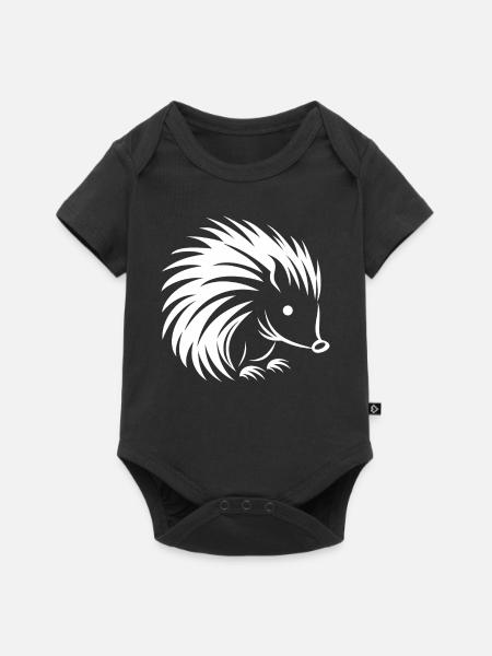 Stachelschwein - Baby Premium Kurzarmbody - Schwarz