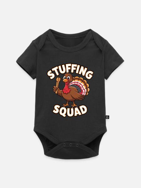 Lustiger Thanksgiving Truthahn - Baby Premium Kurzarmbody - Schwarz