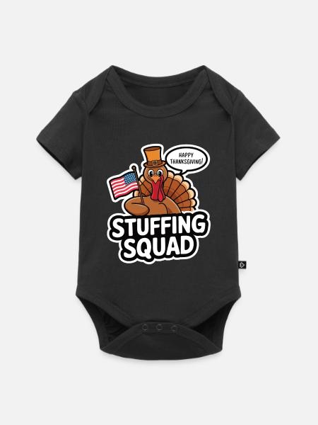 Lustiger Thanksgiving Truthahn - Baby Premium Kurzarmbody - Schwarz
