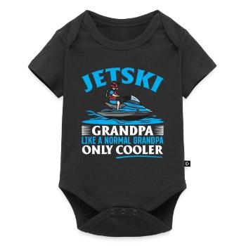 Jetski Papi comme un Papi normal juste plus cool - Body à manches courtes Premium Bébé - noir - Devant