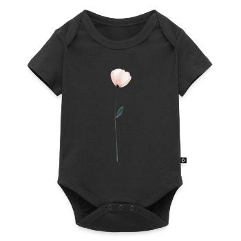 Elegante Aquarellblume Elegant Watercolor Flower - Baby Premium short-sleeve bodysuit - black - Front