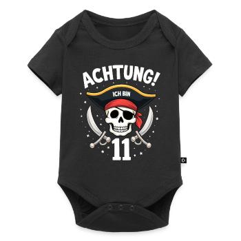 11th Birthday Pirate Gift Boys Boys - Baby Premium short-sleeve bodysuit - black - Front